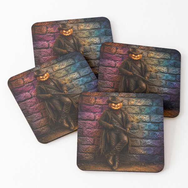 Item preview, Headless Horseman Neon Western - Gothic Halloween Fantasy Art designed and sold by TheHorsemanRidesAgain.