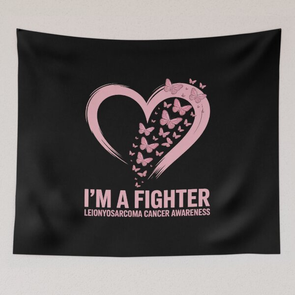 Item preview, I’m A Fighter Leiomyosarcoma AWARENESS Heart Butterflies designed and sold by grounabslaninal.