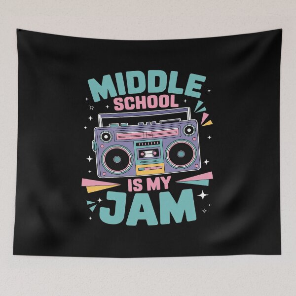Item preview, Middle School is My Jam Cute Teacher 80's 90's designed and sold by grounabslaninal.