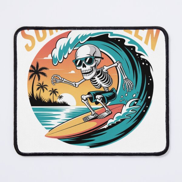 Item preview, Summerween Skeleton Surfing Shirt | Retro Spooky Beach Tee | Hot Ghoul Summer Halloween Surf Graphic designed and sold by mrobpeach2.
