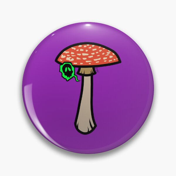 Item preview, Red mushroom skull burp designed and sold by AlfreyArt.