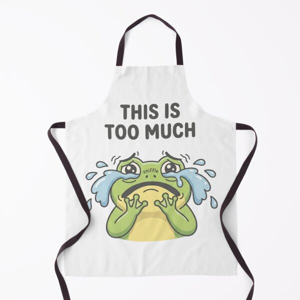 Item preview, Funny Crying Frog This Is Too Much T-Shirt – Emotional Meme Design designed and sold by DIRTYSKETCHH.
