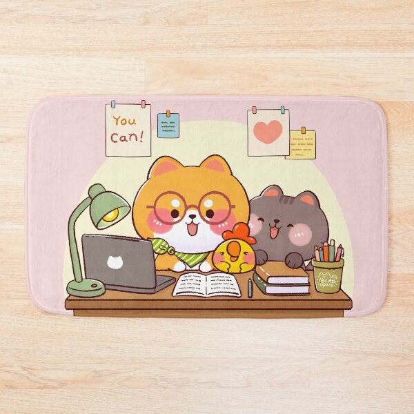 Item preview, Small Steps Every Day – Cute Shiba Inu & Friends Cozy Study Illustration designed and sold by NasDoodleArt.