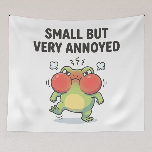 Item preview, Funny Frog Small But Very Annoyed T-Shirt – Cute Angry Frog Meme designed and sold by DIRTYSKETCHH.