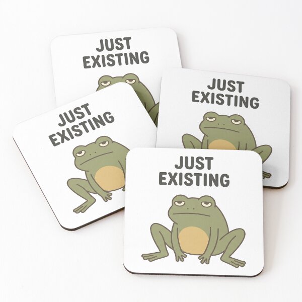 Aperçu de l'œuvre T-shirt « Grenouille rigolote qui existe » – Un design minimaliste et pertinent inspiré d'un mème. créée et vendue par DIRTYSKETCHH.