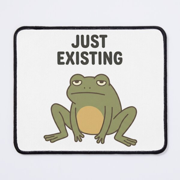 Item preview, Funny Frog Just Existing T-Shirt – Relatable Minimal Meme Design designed and sold by DIRTYSKETCHH.