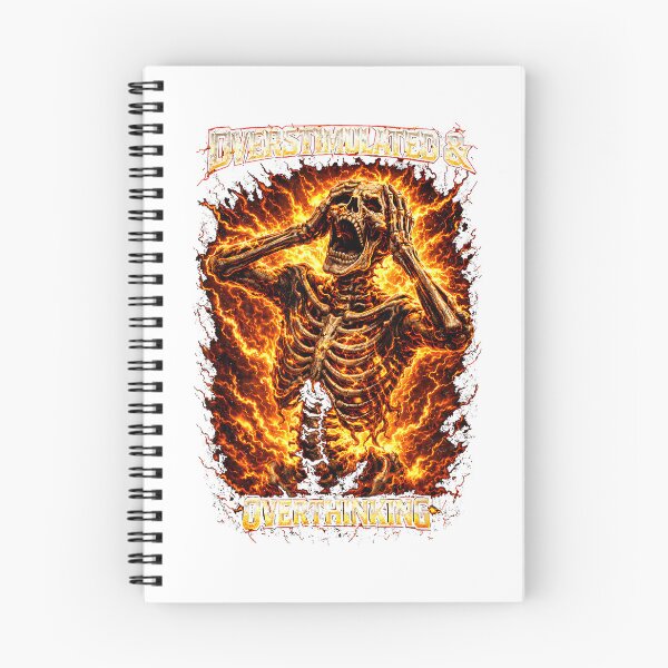 Item preview, Funny Overstimulated and Overthinking Skeleton Meme Ironic T-Shirt designed and sold by KTY-NUSS.