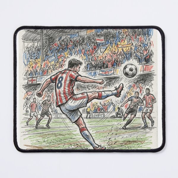 Item preview, The Decisive Goal - Player #8 Stadium Action Illustration designed and sold by TaiwanMemory.