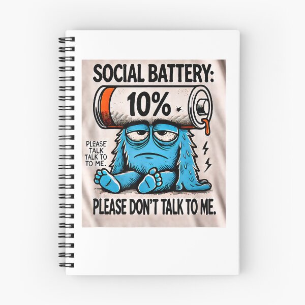 Item preview, Funny Social Battery Low – Please Don't Talk to Me. T-Shirt designed and sold by KTY-NUSS.