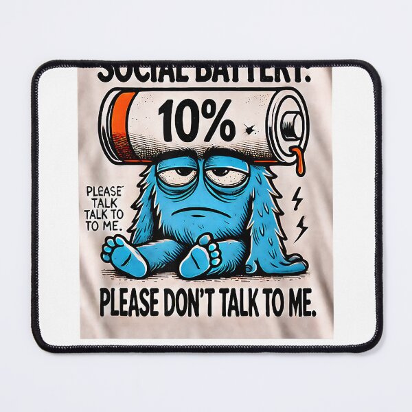 Item preview, Funny Social Battery Low – Please Don't Talk to Me. T-Shirt designed and sold by KTY-NUSS.