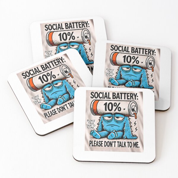 Item preview, Funny Social Battery Low – Please Don't Talk to Me. T-Shirt designed and sold by KTY-NUSS.