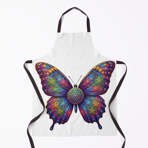 Item preview, Stained Glass Butterfly Flower of Life Sacred Geometry Mandala Spiritual Art designed and sold by Good Vibes .