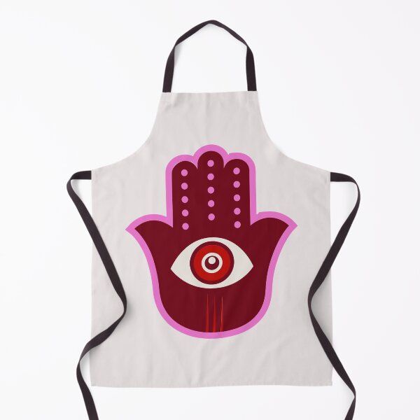 Item preview, Pink & Red Hamsa Hand with Evil Eye — Bold Spiritual Protection Symbol Art designed and sold by Artsy Corner.