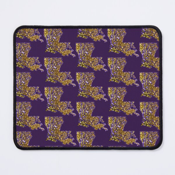 Item preview, Purple and Gold Sequins Tiger Louisiana Shape Baton Rouge designed and sold by LIBERTYMODE.