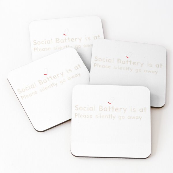 Item preview, Funny Social Battery is at 0% Please Silently Go Away Chaos T-Shirt designed and sold by gidget-gadget.