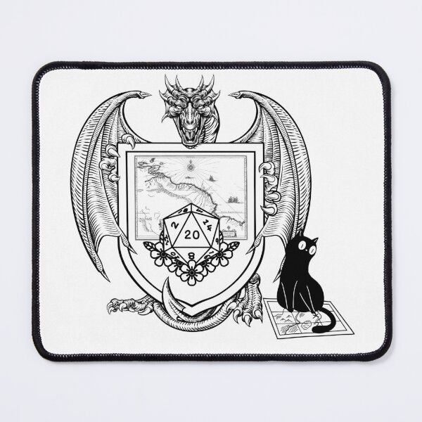 Item preview, Dungeons and Dragons Map Cat  designed and sold by CoolCatsCo.