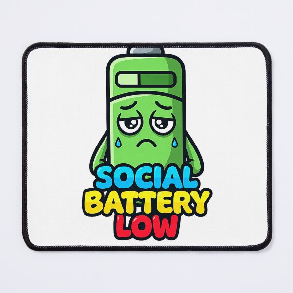 Item preview, Funny Social Energy Low Battery Character Humor Premium Tri-Blend T-Shirt designed and sold by gidget-gadget.