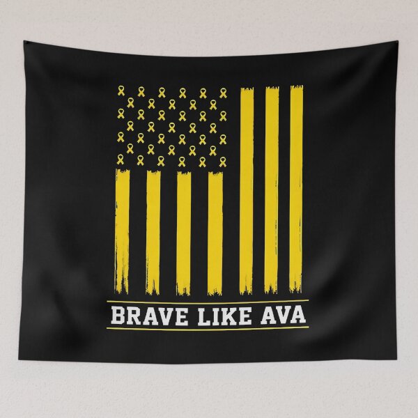 Item preview, Brave Like Ava Childhood Cancer Awareness Flag designed and sold by CCChillingfrog.
