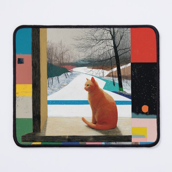 Item preview, Artistic Winter Cat Cozy Colorful Painting Style Design designed and sold by Meow-Attitude.