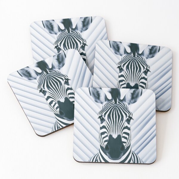 Item preview, Zebra Face Art In Black, Cyanotype, And White designed and sold by DEC02.