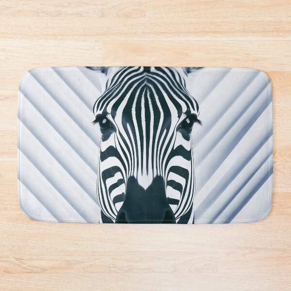Item preview, Zebra Face Art In Black, Cyanotype, And White designed and sold by DEC02.