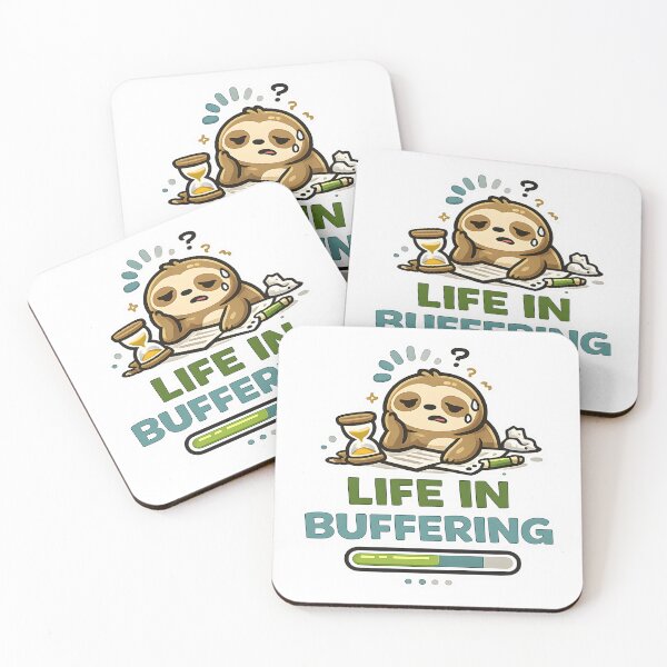 Item preview, Funny Slow Life Shirt Life In Buffering Lazy Humor Tee for Introverts designed and sold by Denik Daily Crisis.