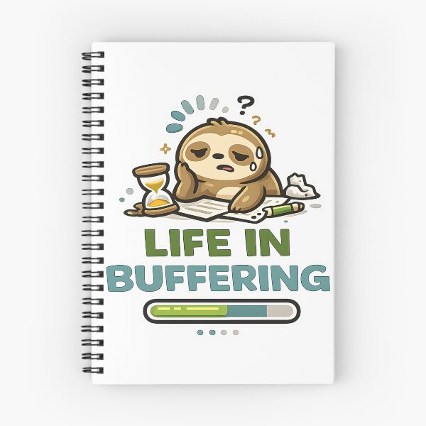 Item preview, Funny Slow Life Shirt Life In Buffering Lazy Humor Tee for Introverts designed and sold by Denik Daily Crisis.