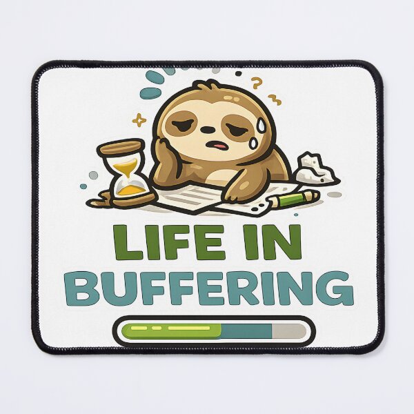 Item preview, Funny Slow Life Shirt Life In Buffering Lazy Humor Tee for Introverts designed and sold by Denik Daily Crisis.