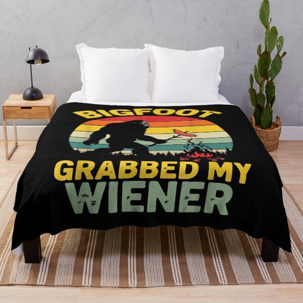 Item preview, Bigfoot Grabbed My Wiener Funny Sasquatch Camping Retro designed and sold by CCChillingfrog.