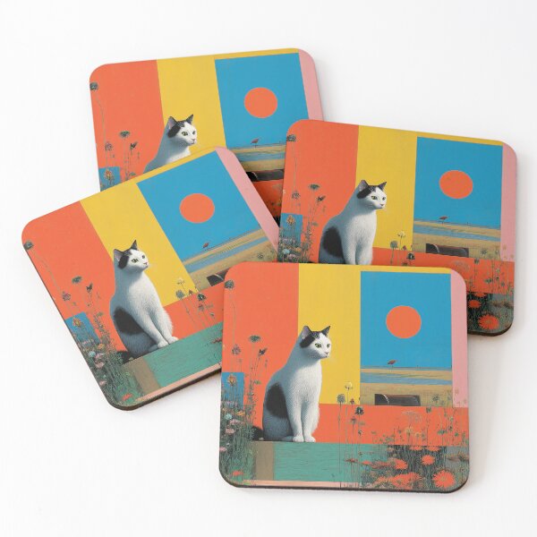 Item preview, Artistic Summer Cat Colorful Aesthetic Painting Design designed and sold by Meow-Attitude.
