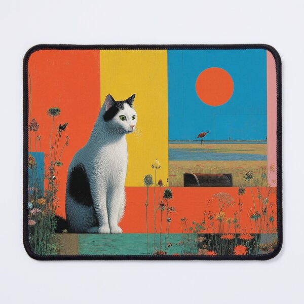 Item preview, Artistic Summer Cat Colorful Aesthetic Painting Design designed and sold by Meow-Attitude.
