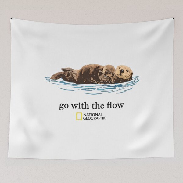 Item preview, Go With The Flow - National Geographic - Sea Otter - Wildlife Nature designed and sold by PlatinumDream.