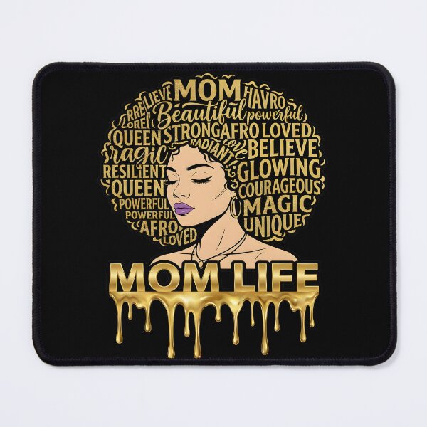 Item preview, Black Mom Life Afro Queen African American Mother’s Day designed and sold by CCChillingfrog.