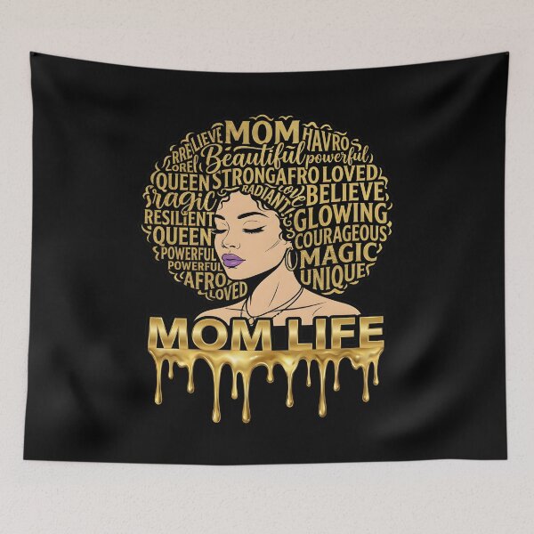 Item preview, Black Mom Life Afro Queen African American Mother’s Day designed and sold by CCChillingfrog.