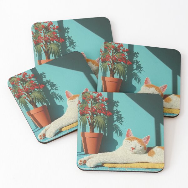 Item preview, Relaxing Pool Cat Enjoying Sunshine Summer Kawaii Design designed and sold by Meow-Attitude.