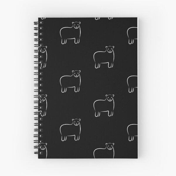 Item preview, Line Art Sheep Illustration Patterns - Dark Background designed and sold by OG-Graphics.