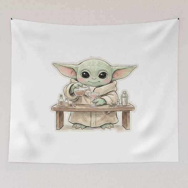 Item preview, BABY YODA BARTENDER designed and sold by LIS AND MELIVERSO.