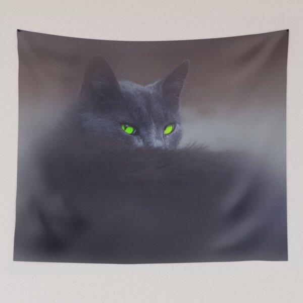 Item preview, Black Cat with Green Eyes designed and sold by DEC02.
