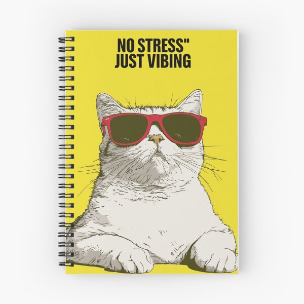 Item preview, Cool Cat No Stress Just Vibing Funny Meme Design designed and sold by Meow-Attitude.