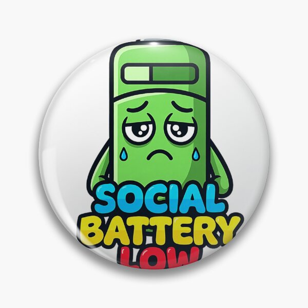 Item preview, Funny Social Energy Low Battery Character Humor Premium Tri-Blend T-Shirt designed and sold by gidget-gadget.