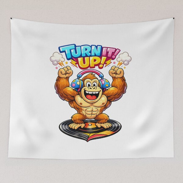 Item preview, Gorilla DJ Retro Music Streetwear Graphic designed and sold by SoftSproutstu.