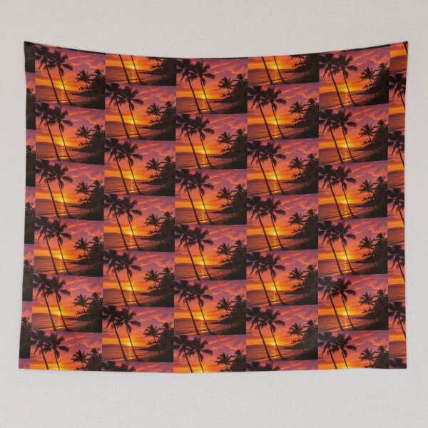 Item preview, Tropical Sunset Palm Trees designed and sold by parisiantoast.
