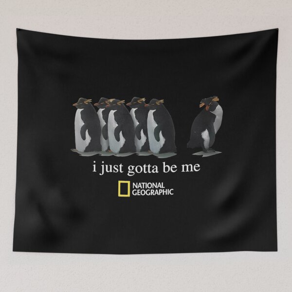 Item preview,  I Just Gotta Be Me - Vintage 2001 National Geo Society Graphic - National Geographic Penguin designed and sold by PlatinumDream.
