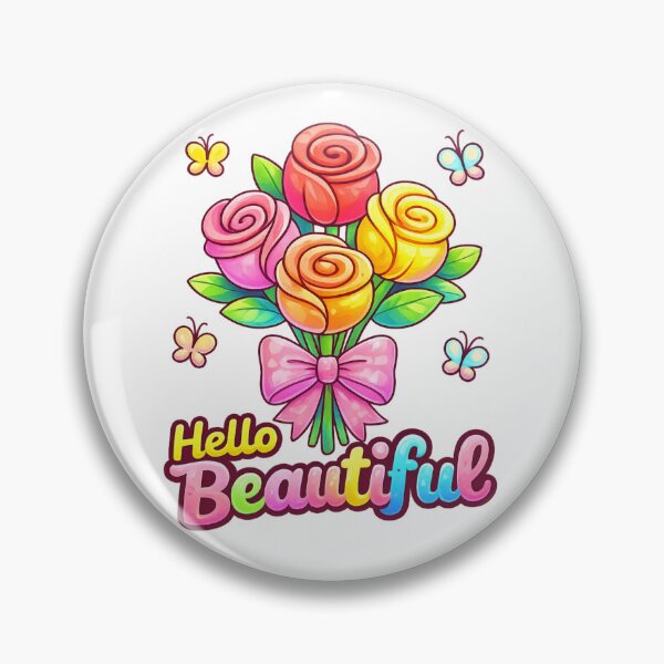 Item preview, Hello Beautiful Flower Retro Floral Graphic designed and sold by SoftSproutstu.