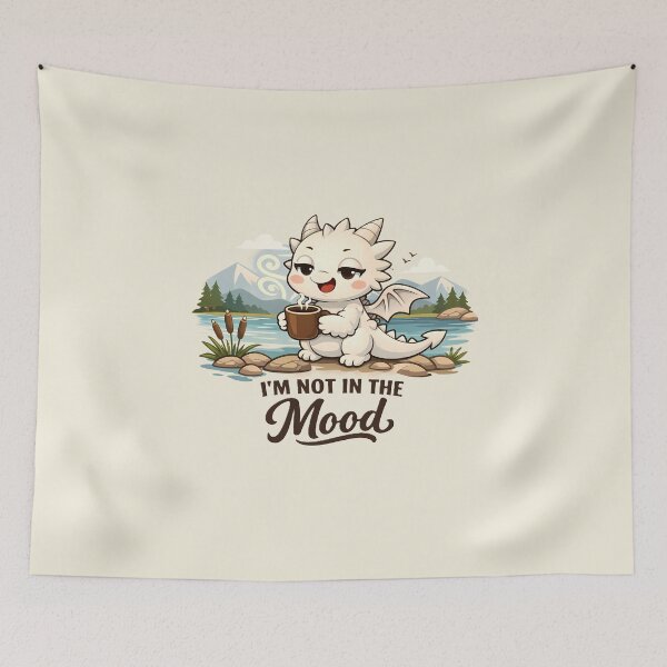 Item preview, I’m Not In The Mood – Cute Coffee Dragon Funny Fantasy Design designed and sold by AbeiiStore.