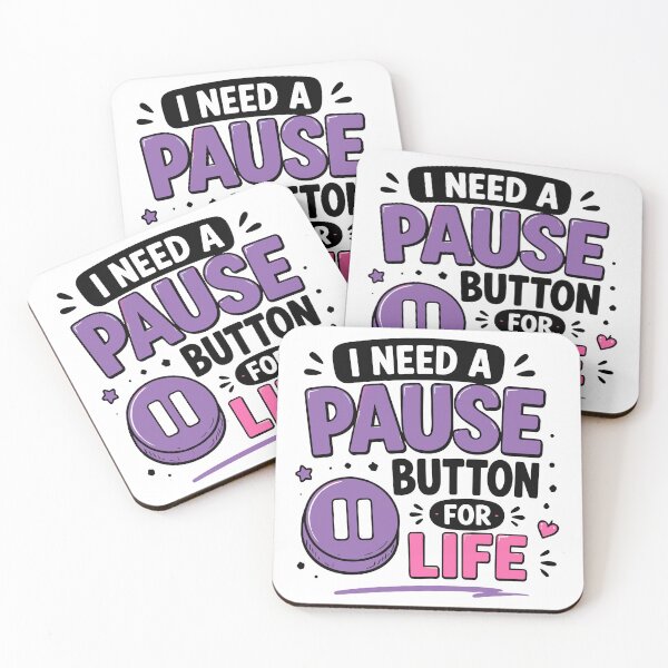 Item preview, I Need A Pause Button For Life Funny Quote designed and sold by Magmashup.