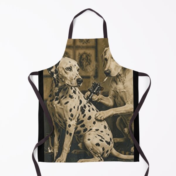 Item preview, Vintage Dalmatian Tattoo Artist - Retro Surreal Dog Art designed and sold by haitrieuic96.