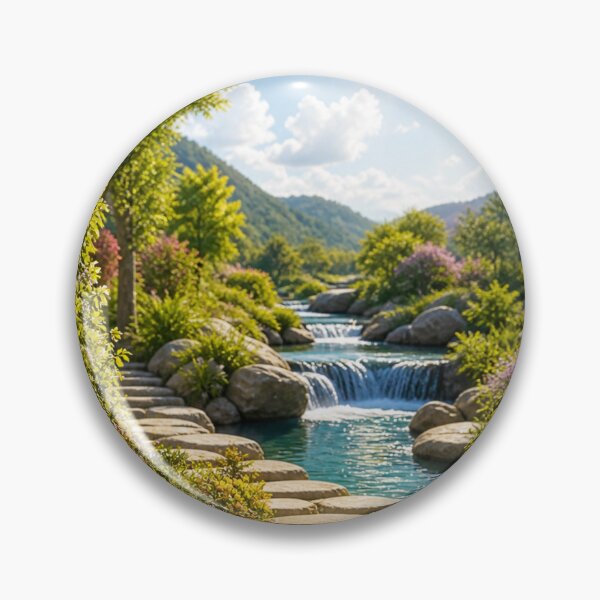 Item preview, Sunny Garden Waterfall designed and sold by ptabf25.
