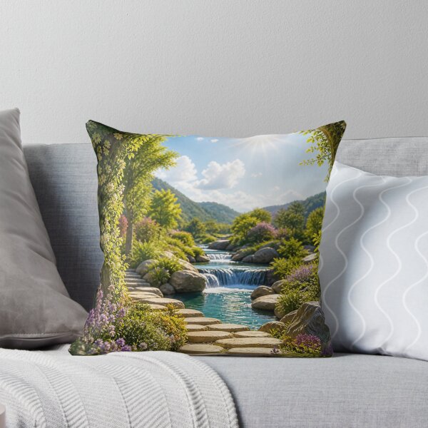 Item preview, Sunny Garden Waterfall designed and sold by ptabf25.