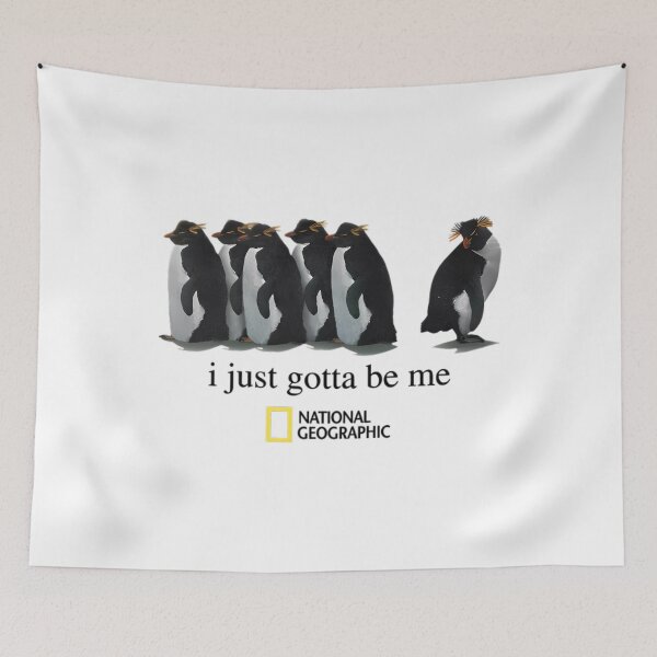 Item preview,  I Just Gotta Be Me - Vintage 2001 National Geo Society Graphic - National Geographic Penguin designed and sold by PlatinumDream.